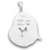Cherished Sterling Silver Mother's Luv Pendant with Adjustable Cable Chain