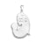 Embrace 3D Sterling Silver Mother's Luv Pendant with Adjustable Cable Chain