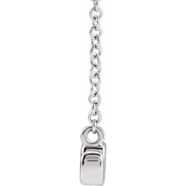 Sterling Silver Petite Mom Script 18" Necklace