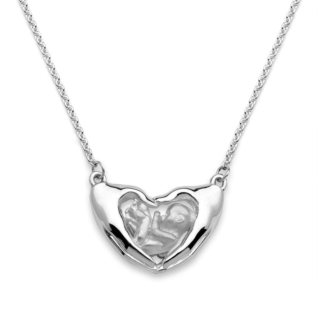 Mommy and Me Sterling Silver Mother's Luv Necklace