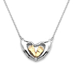 Sterling Silver with 14KT Yellow Gold Twinkle Toes Mother's Luv Necklace