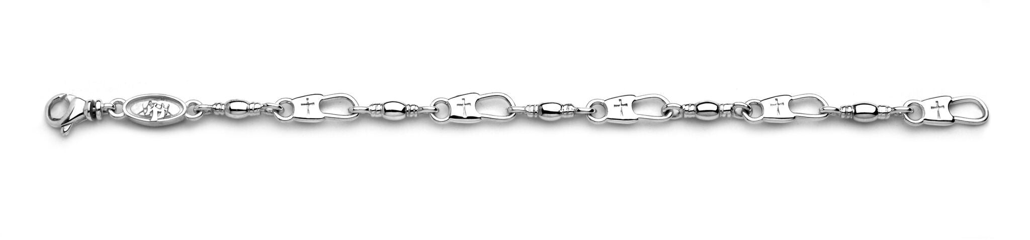 Walk to Emmaus Cross Snap/Swivel Bracelet Large (UNISEX)