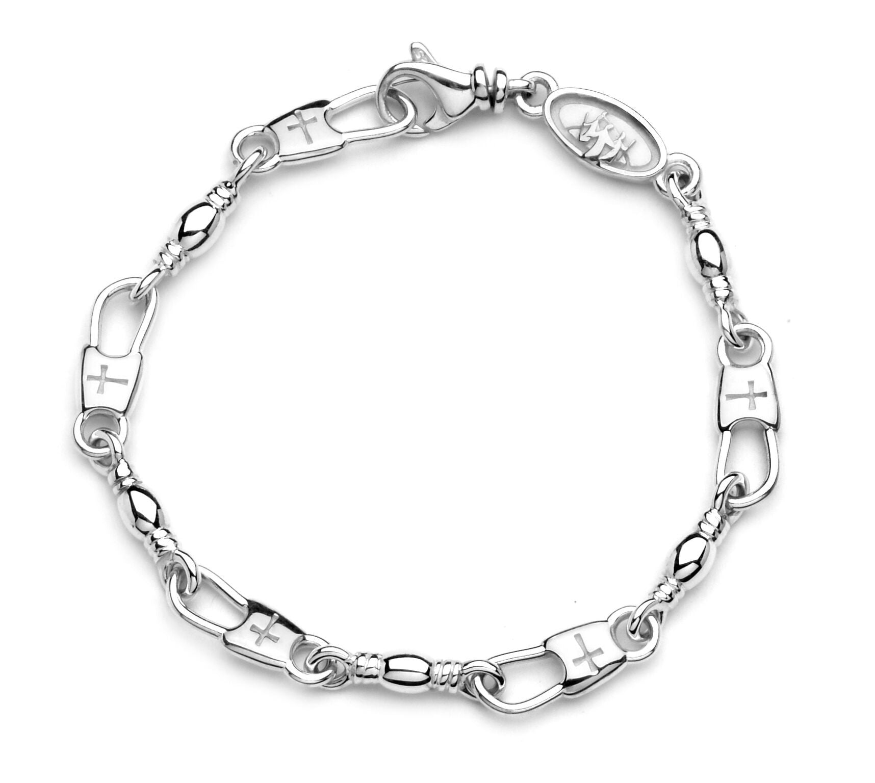 Walk to Emmaus Cross Snap/Swivel Bracelet Large (UNISEX)